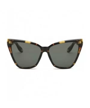 Women High Pointed Cat Eye Sunglasses - Tortoise / Green - CS18THHWXWG $9.99 Cat Eye