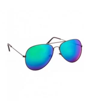 Vintage Mirror AVIATOR Sunglasses Metal Frame Double Bridge Trendy - CJ18G2KEIGH $5.89 Sport