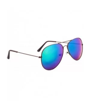 Vintage Mirror AVIATOR Sunglasses Metal Frame Double Bridge Trendy - CJ18G2KEIGH $5.89 Sport