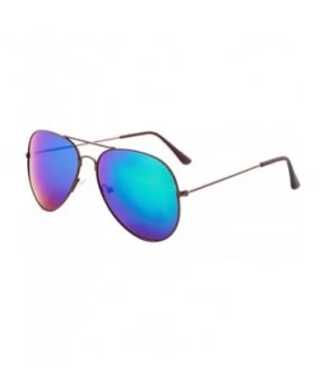 Vintage Mirror AVIATOR Sunglasses Metal Frame Double Bridge Trendy - CJ18G2KEIGH $5.89 Sport