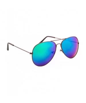 Vintage Mirror AVIATOR Sunglasses Metal Frame Double Bridge Trendy - CJ18G2KEIGH $5.89 Sport