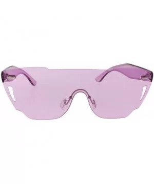 Ezra - Color Lens One Piece Shield Sunglasses with Microfiber Pouch - Purple - CO187WUTQSG $7.18 Square