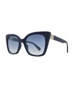 Box Cat Eye Sunglasses with Heart Accent for Women - Navy Blue + Light Blue Gradient - CI18WAYK2D4 $12.07 Cat Eye