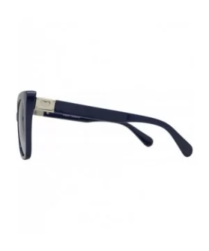 Box Cat Eye Sunglasses with Heart Accent for Women - Navy Blue + Light Blue Gradient - CI18WAYK2D4 $12.07 Cat Eye