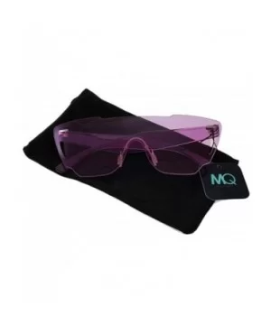 Ezra - Color Lens One Piece Shield Sunglasses with Microfiber Pouch - Purple - CO187WUTQSG $7.18 Square