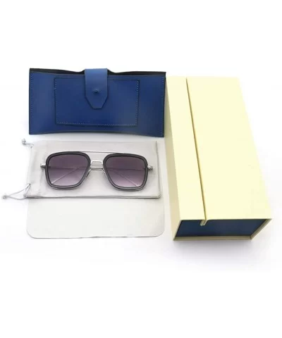 Glasses Vintage Aviator Sunglasses Classic - Grey(high Quality Gift Box) - C718WINCAAC $21.77 Sport