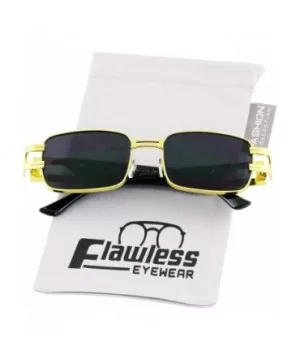 CLASSIC VINTAGE RETRO HIP HOP RAPPER Style SUNGLASSES Square Gold Frame - Black - CH1979YCCWK $6.81 Square