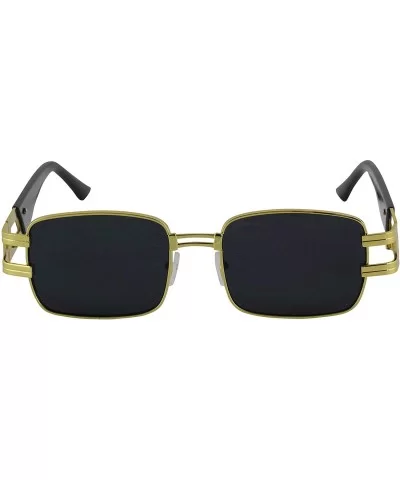 CLASSIC VINTAGE RETRO HIP HOP RAPPER Style SUNGLASSES Square Gold Frame - Black - CH1979YCCWK $6.81 Square