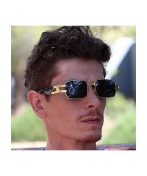 CLASSIC VINTAGE RETRO HIP HOP RAPPER Style SUNGLASSES Square Gold Frame - Black - CH1979YCCWK $6.81 Square