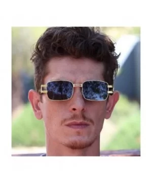 CLASSIC VINTAGE RETRO HIP HOP RAPPER Style SUNGLASSES Square Gold Frame - Black - CH1979YCCWK $6.81 Square