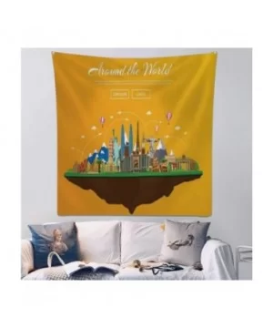 Travel and Tourism Illustration USA-Tapestry Wall Hanging Africa Wall Art for Bedroom 39.3X39.3Inch - Color 17 - CX1992KG5Z7 ...