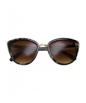 Womens Flash Color Mirror Lens Oversized Cat Eye Sunglasses - Granite - CA12CVOZLCB $8.07 Cat Eye