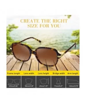 Oversized Vintage Sunglasses for Women Polarized Square Acetate Frame UV Protection - CR18S7WA8IU $21.72 Square