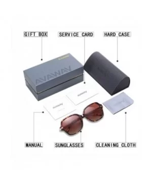 Oversized Vintage Sunglasses for Women Polarized Square Acetate Frame UV Protection - CR18S7WA8IU $21.72 Square