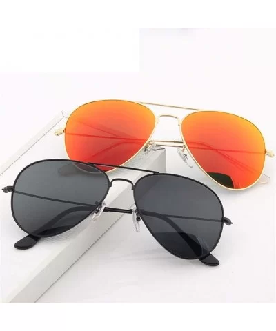 Men's Aviation Sunglasses Women Driving Alloy Frame Polit Mirror Sun Glasses - Rosegold Clear - C0194O3ZCOX $17.02 Oval