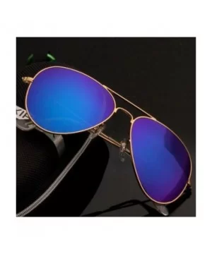 Men's Aviation Sunglasses Women Driving Alloy Frame Polit Mirror Sun Glasses - Rosegold Clear - C0194O3ZCOX $17.02 Oval