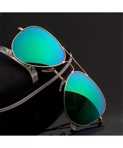 Men's Aviation Sunglasses Women Driving Alloy Frame Polit Mirror Sun Glasses - Rosegold Clear - C0194O3ZCOX $17.02 Oval