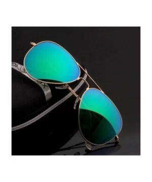 Men's Aviation Sunglasses Women Driving Alloy Frame Polit Mirror Sun Glasses - Rosegold Clear - C0194O3ZCOX $17.02 Oval