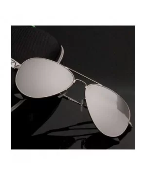 Men's Aviation Sunglasses Women Driving Alloy Frame Polit Mirror Sun Glasses - Rosegold Clear - C0194O3ZCOX $17.02 Oval