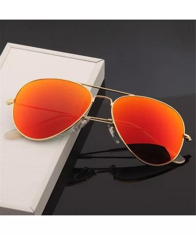 Men's Aviation Sunglasses Women Driving Alloy Frame Polit Mirror Sun Glasses - Rosegold Clear - C0194O3ZCOX $17.02 Oval