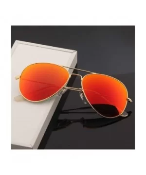 Men's Aviation Sunglasses Women Driving Alloy Frame Polit Mirror Sun Glasses - Rosegold Clear - C0194O3ZCOX $17.02 Oval