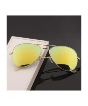 Men's Aviation Sunglasses Women Driving Alloy Frame Polit Mirror Sun Glasses - Rosegold Clear - C0194O3ZCOX $17.02 Oval