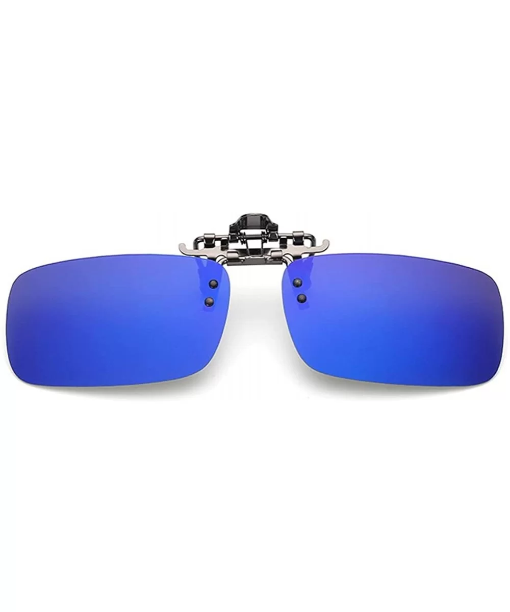 uv400 Polarized Sunglasses Clip on Myopia Glasses Clip-on Night Vision Glasses - Blue - CR18E9OQHX8 $7.43 Goggle