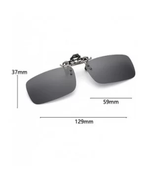 uv400 Polarized Sunglasses Clip on Myopia Glasses Clip-on Night Vision Glasses - Blue - CR18E9OQHX8 $7.43 Goggle