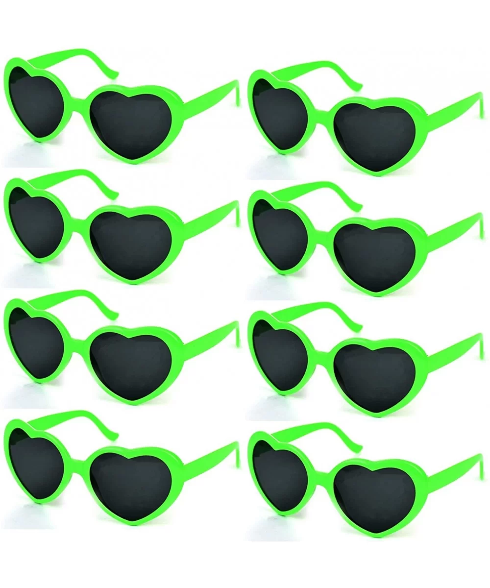 8 Pack of Neon Colors Heart Shaped Sunglasses in Bulk for Women Bachelorette Party Favors Accessories - CI196T6WDQ9 $7.72 Ove...