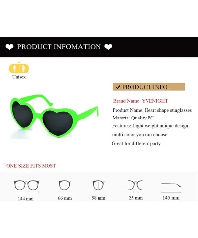 8 Pack of Neon Colors Heart Shaped Sunglasses in Bulk for Women Bachelorette Party Favors Accessories - CI196T6WDQ9 $7.72 Ove...