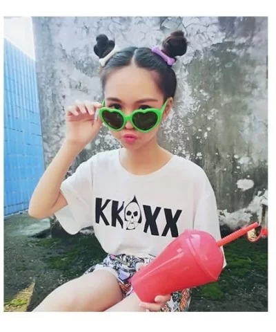 8 Pack of Neon Colors Heart Shaped Sunglasses in Bulk for Women Bachelorette Party Favors Accessories - CI196T6WDQ9 $7.72 Ove...