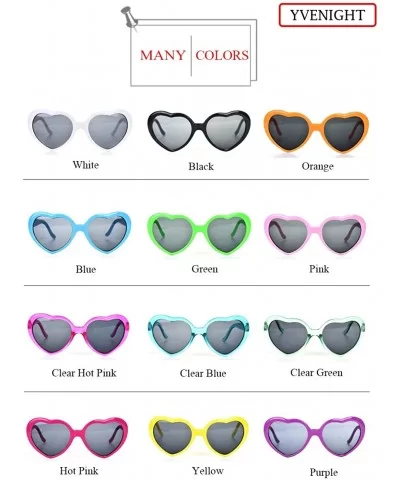 8 Pack of Neon Colors Heart Shaped Sunglasses in Bulk for Women Bachelorette Party Favors Accessories - CI196T6WDQ9 $7.72 Ove...