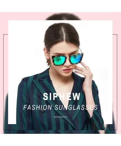 Oversized Sunglasses for Women-Polarized Mirrored Lens - Fashion Eyewear 100% UV Protection - CD190G25GDL $19.86 Oversized