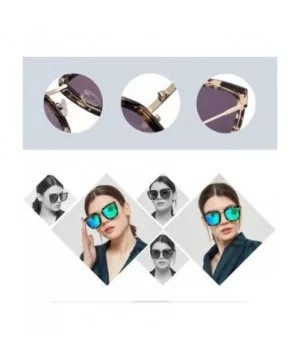 Oversized Sunglasses for Women-Polarized Mirrored Lens - Fashion Eyewear 100% UV Protection - CD190G25GDL $19.86 Oversized