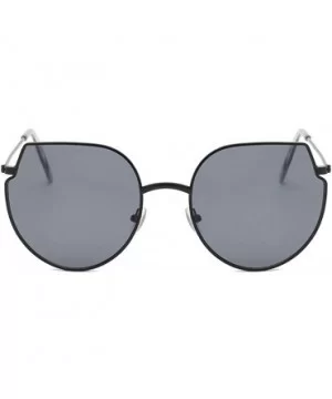 Women Cat Eye Sunglasses Ladies Retro Alloy Frame Sun Glasses UV400 - Silveryellow - CX1903985HN $8.66 Cat Eye