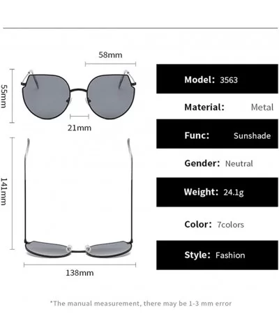 Women Cat Eye Sunglasses Ladies Retro Alloy Frame Sun Glasses UV400 - Silveryellow - CX1903985HN $8.66 Cat Eye