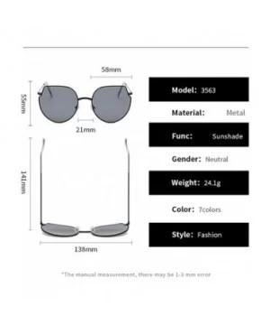 Women Cat Eye Sunglasses Ladies Retro Alloy Frame Sun Glasses UV400 - Silveryellow - CX1903985HN $8.66 Cat Eye