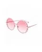 Pearl Luxury Metal Frame Circle Mirrored Women Sunglasses - D - CK18RAO3G9Q $5.35 Semi-rimless