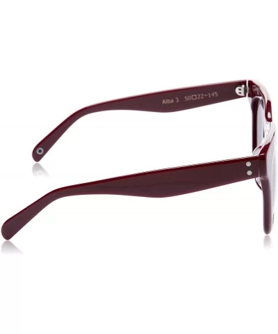 Unisex Square Sunglasses MR1908 - C3 Grey Lens/Red Frame - CQ18GRI9YQ2 $19.08 Square