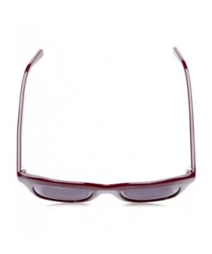 Unisex Square Sunglasses MR1908 - C3 Grey Lens/Red Frame - CQ18GRI9YQ2 $19.08 Square