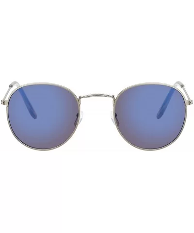 Vintage Oval Sunglasses Women Retro Clear Lens Eyewear Round Sun Glasses Oculos De Sol - Gold Blue - C51985928U2 $27.37 Round