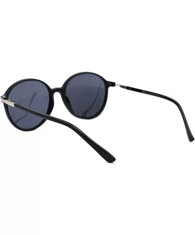 Polarized Lens Womens Sunglasses Retro Round Fashion Shades UV 400 - Black (Black) - C3192RSO8DR $9.17 Round