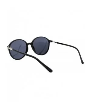 Polarized Lens Womens Sunglasses Retro Round Fashion Shades UV 400 - Black (Black) - C3192RSO8DR $9.17 Round