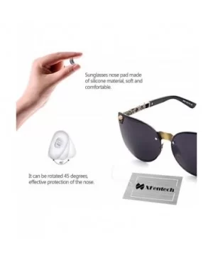 UV400 Fashion Retro Oversized Unisex Women Men Rimless Sunglasses With Chain - Style a 5 - CZ18ERLNYAM $11.60 Oval