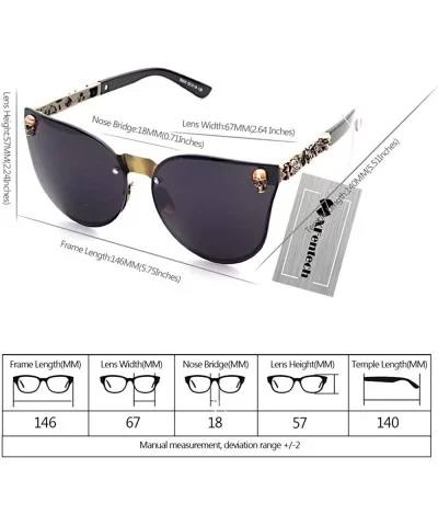 UV400 Fashion Retro Oversized Unisex Women Men Rimless Sunglasses With Chain - Style a 5 - CZ18ERLNYAM $11.60 Oval