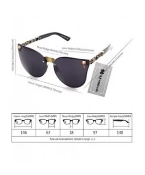 UV400 Fashion Retro Oversized Unisex Women Men Rimless Sunglasses With Chain - Style a 5 - CZ18ERLNYAM $11.60 Oval