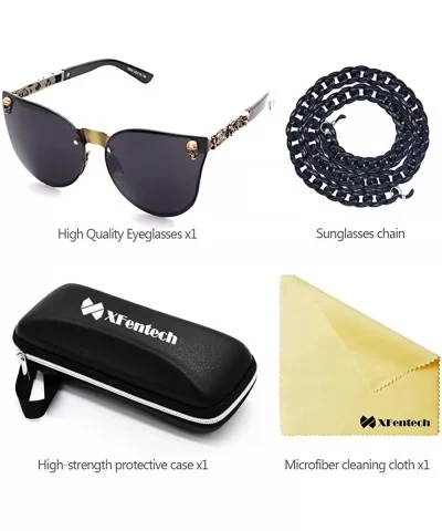 UV400 Fashion Retro Oversized Unisex Women Men Rimless Sunglasses With Chain - Style a 5 - CZ18ERLNYAM $11.60 Oval