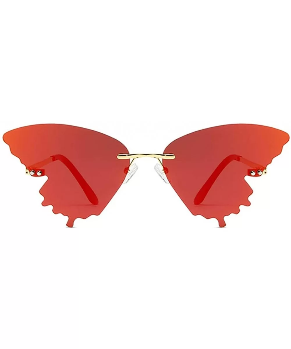 Summer New Fashion Butterfly Sunglasses Gradient Butterfly Shape Frame UV400 Sunglasses - A - CM1908W6X63 $7.36 Butterfly