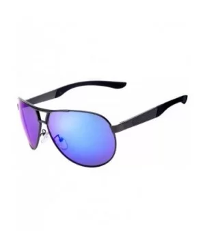 Men Aviator Sunglasses Drive mirror sunglasses for women polarized uv protection - Blue - C4183EA48U7 $7.00 Aviator