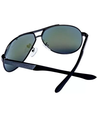 Men Aviator Sunglasses Drive mirror sunglasses for women polarized uv protection - Blue - C4183EA48U7 $7.00 Aviator